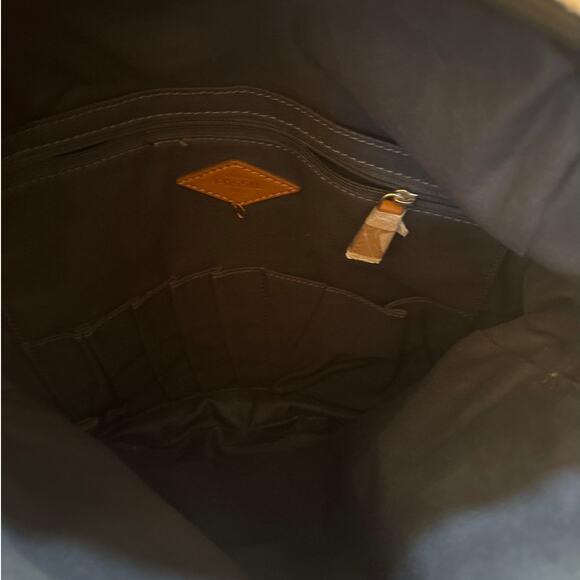 Fossil Blake navy pink floral two compartment laptop backpack - Picture 5 of 6